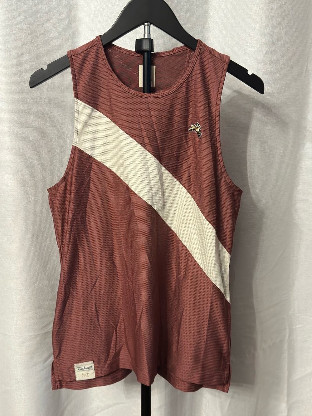 Tracksmith Dusty Rose Van Cortlandt Tank Top, Large